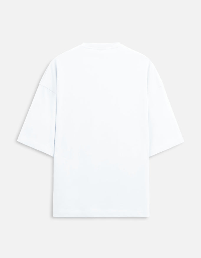 Inked Muse Tee White Back – Clean Oversized Fit