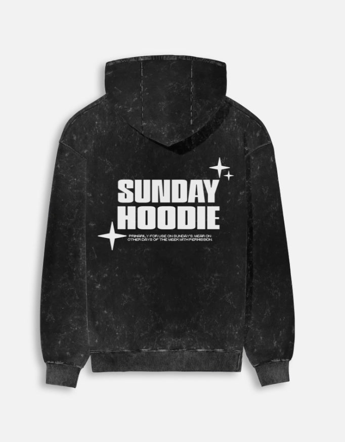 Sunday Hoodie Black Back – Sunday Hoodie Bold Back Print