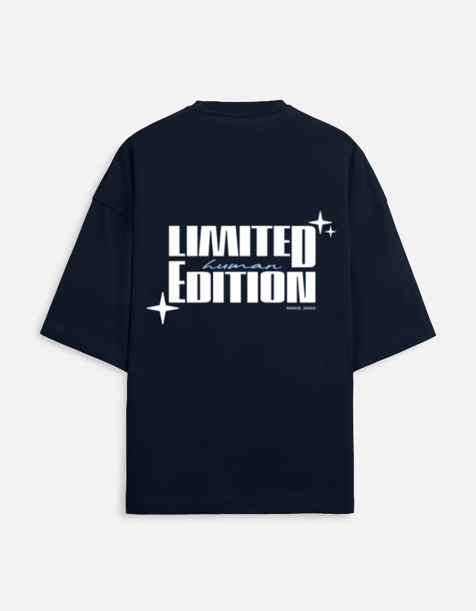Shadow Mark Tee Deep Blue Back – Limited Edition • Human Back Print