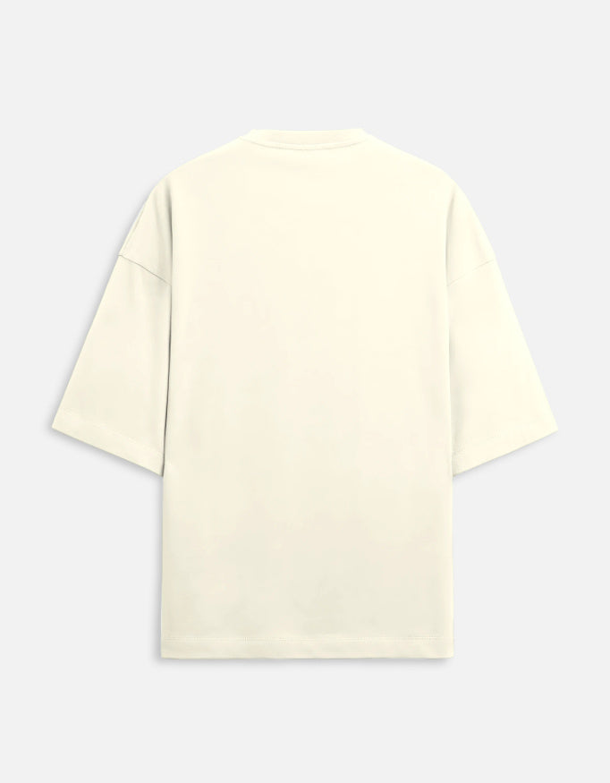 Silent Edge Tee Off White Back – Clean Oversized Fit