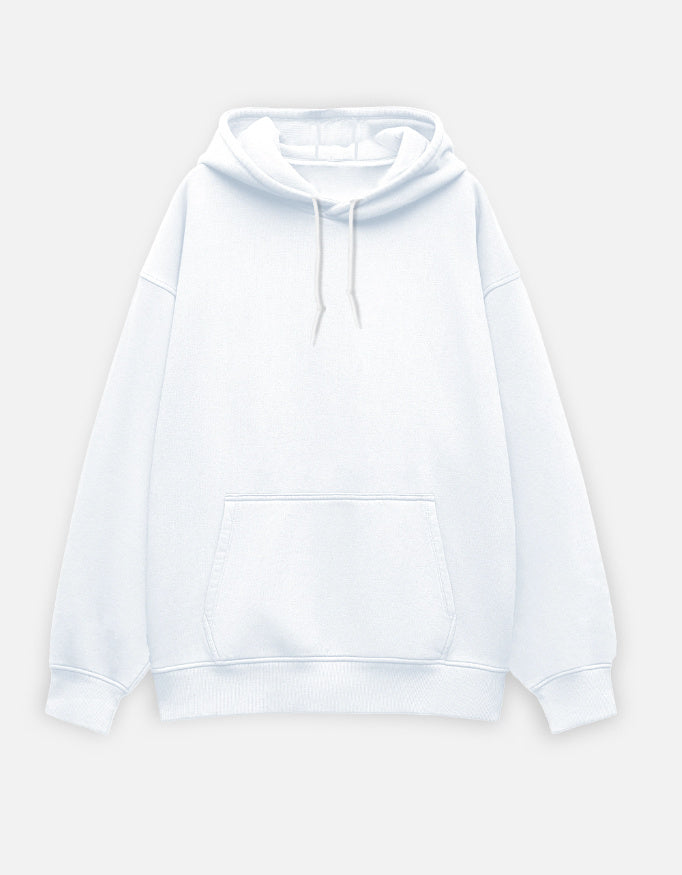 Lost Life Hoodie White Front – Oversized Minimal Front