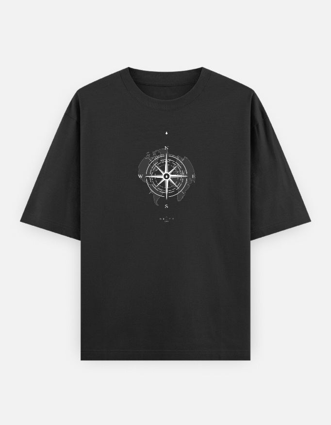 Color_Black Dark Manipulator Tee Front – Eye & Compass Front Print