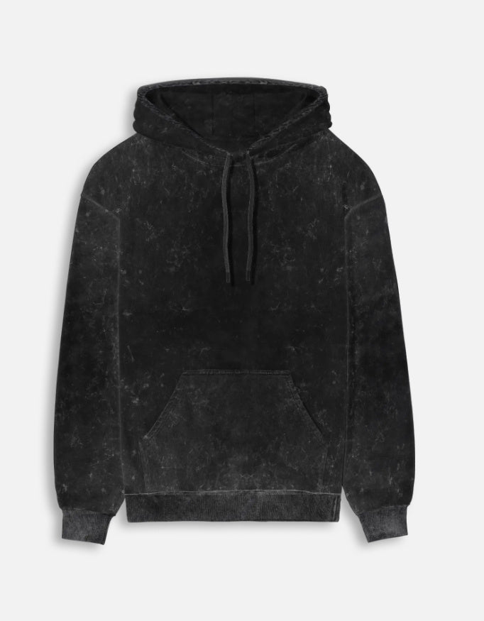 Daily Chaos Hoodie Black Front – Oversized Minimal Front