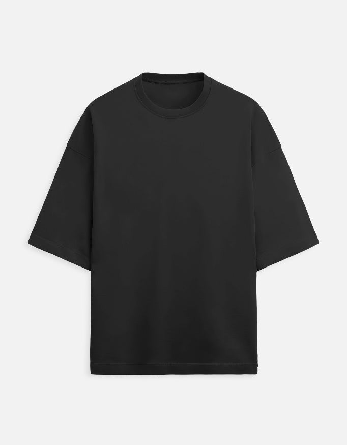 Shadow Mark Tee Black Front – Oversized Minimal Front