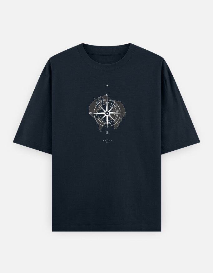 Color_NavyBlue Dark Manipulator Tee Front – Eye & Compass Front Print
