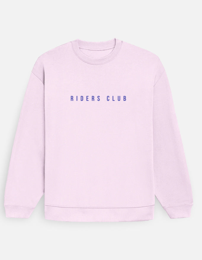 Street Owner Sweatshirt Baby Pink Front – Oversized Minimal Front RIDERS CLUB Graphic