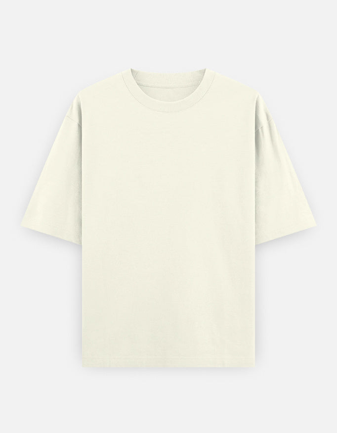 Winter Blossom Tee Off White Front – Clean Oversized Fit